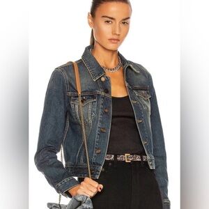 SAINT LAURENT Sz 36 XS Classic Denim Jacket Authentic New w tags